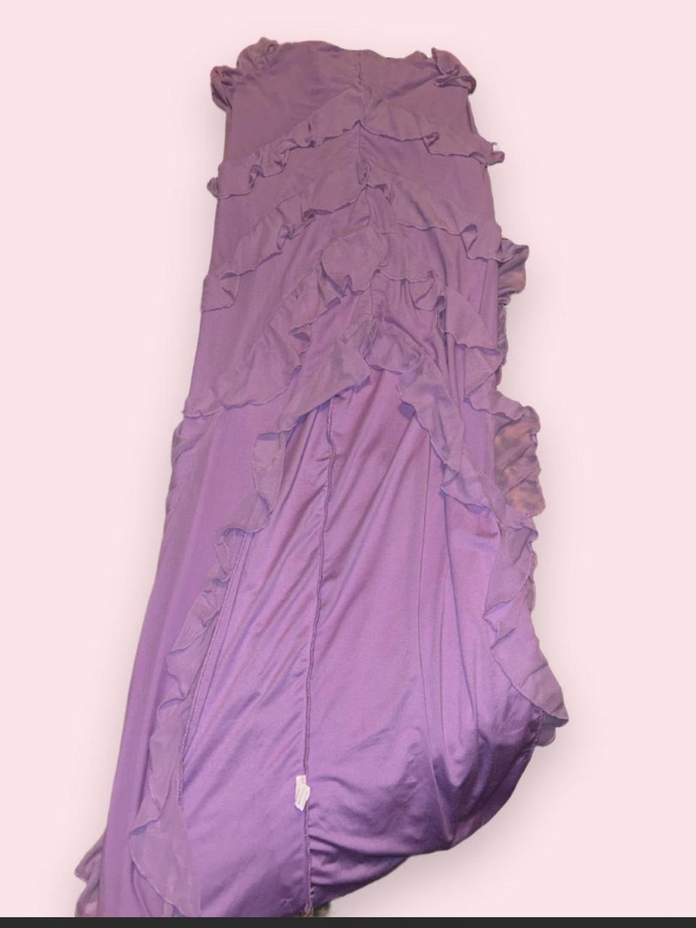 Strapless Ruffle Maxi Dress - Purple - Picture 2 of 3
